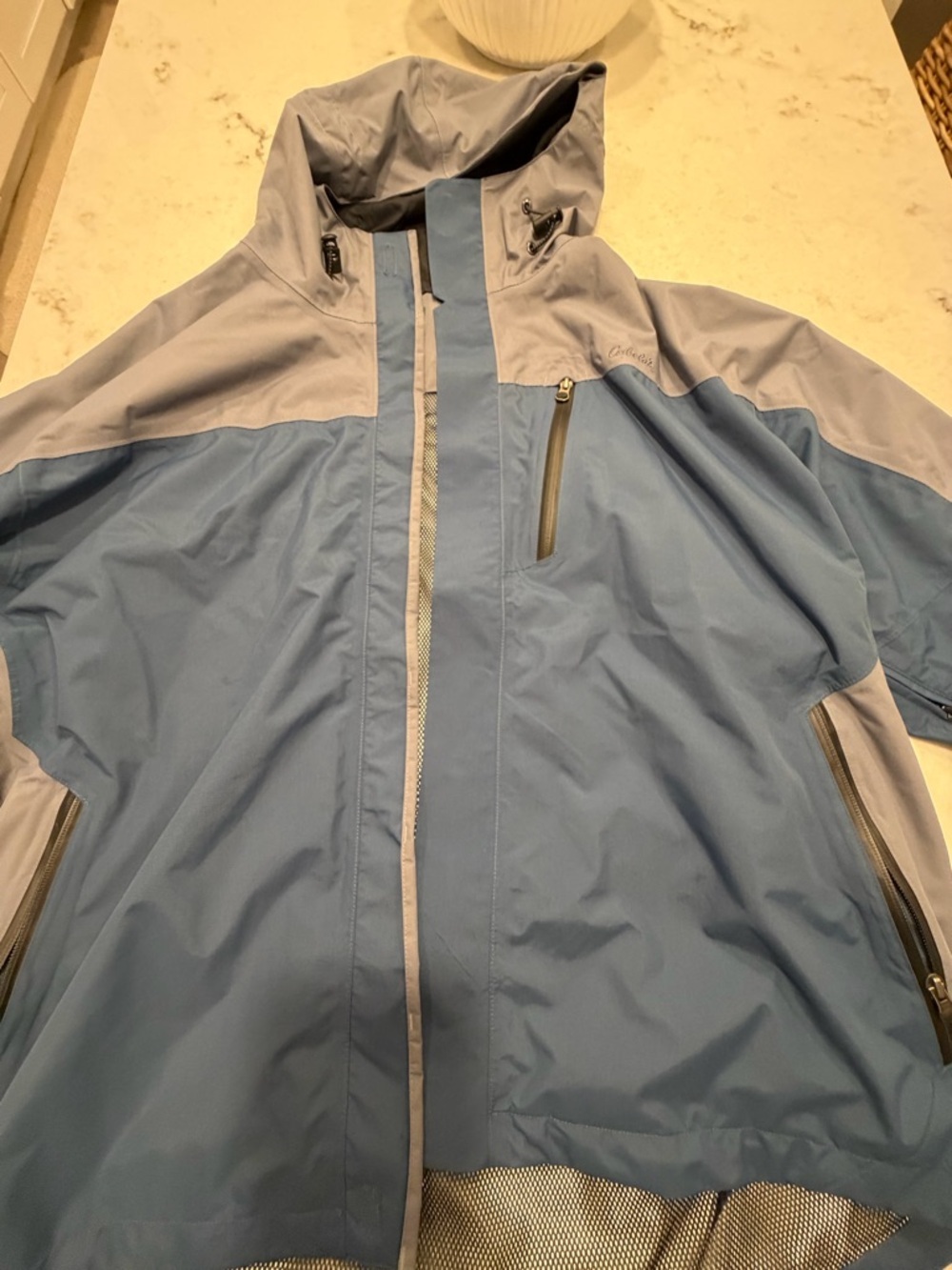 CABELA’S ALL WEATHER Men's Two-Tone Gray Waterproof Hooded Jacket! XXL - Picture 7 of 7